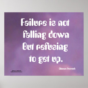 EIN VERSAGEN IST NICHT IN CHINESISCHEM PROVERB POS POSTER