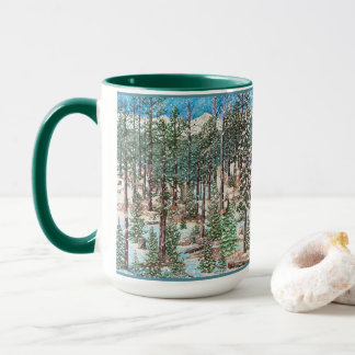 Ein verschneiter Sonntagssonntag-Becher Tasse