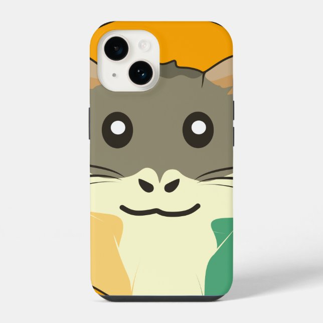 Ein verspielt lustiger Hamster iPhone Hülle (Rückseite)