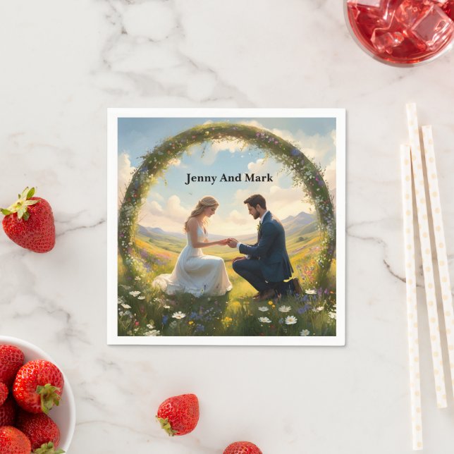 Ein Versprechen für immer: Die Verlobung Serviette (Beispiel)