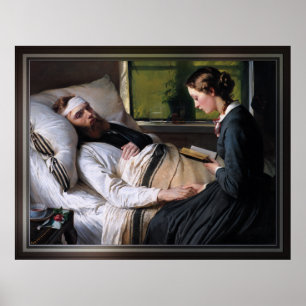 Ein verwundeter dänischer Soldat von Elisabeth Bau Poster