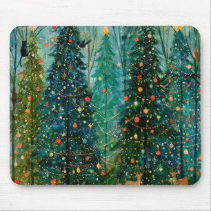 Ein verzauberter Märchen-Weihnachtswald Mousepad