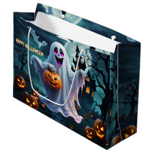 Ein verzaubertes Halloween-Design vermittelt. Große Geschenktüte