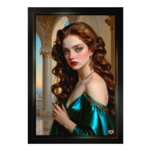 Ein verzaubertes Portrait der Smaragdgrünen Kaiser Fotodruck