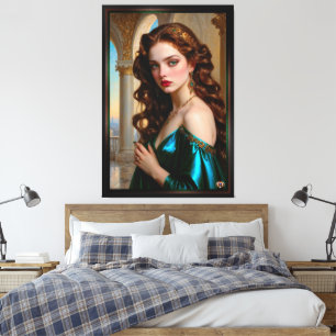 Ein verzaubertes Portrait der Smaragdgrünen Kaiser Leinwanddruck