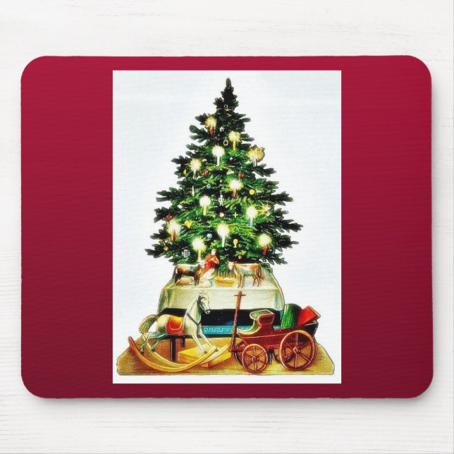Ein verzierter Weihnachtsbaum Mousepad (Vorne)