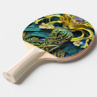 Ein verziertes Ping-Pong-Schläger Tischtennis Schläger