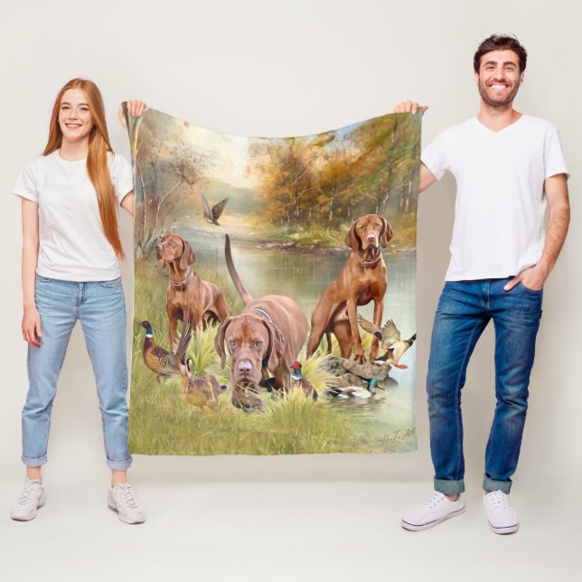 Ein vielseitiger Aristokrat in Ungarisch Vizsla Fleecedecke (Beispiel)