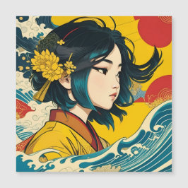 Ein vietnamesisches Mädchen im Vollblut Magnetkarte