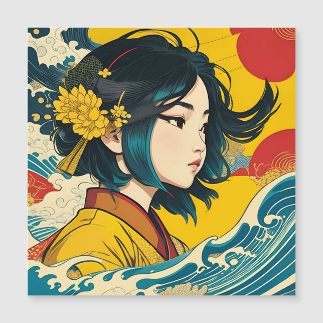 Ein vietnamesisches Mädchen im Vollblut Magnetkarte (Vorderseite)