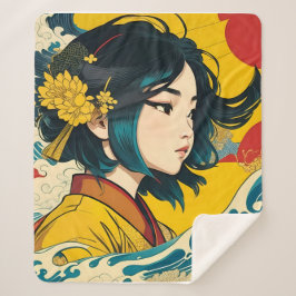 Ein vietnamesisches Mädchen im Vollblut Sherpadecke