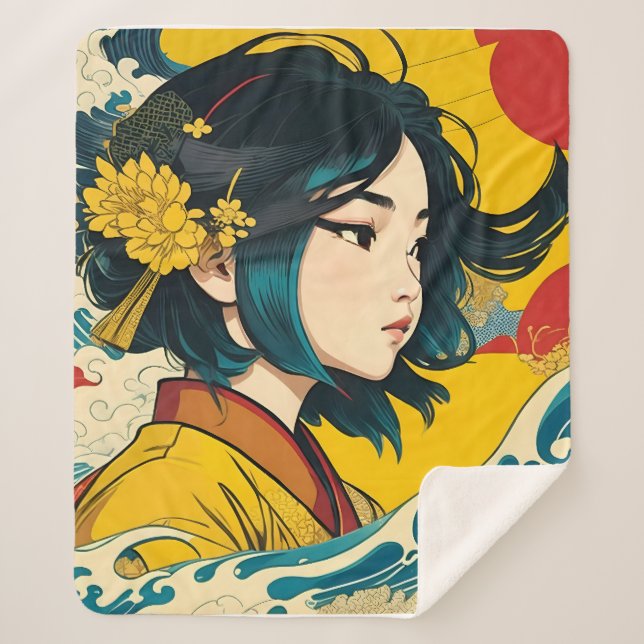 Ein vietnamesisches Mädchen im Vollblut Sherpadecke (Vorderseite)