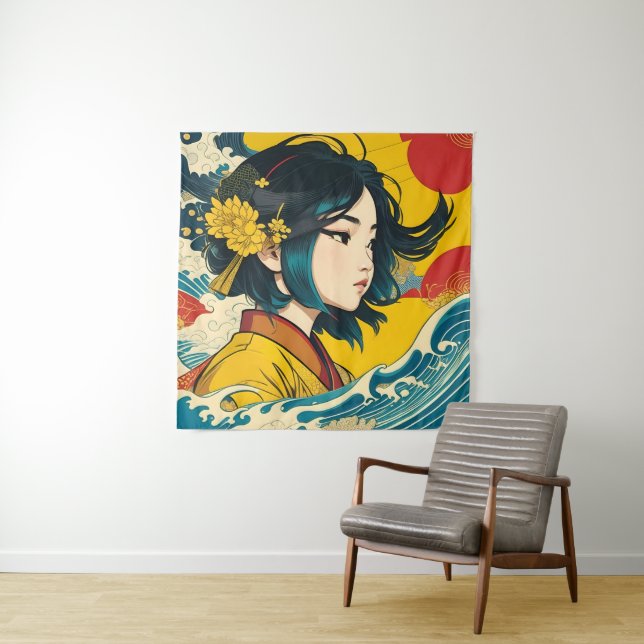 Ein vietnamesisches Mädchen im Vollblut Wandteppich (Beispiel)