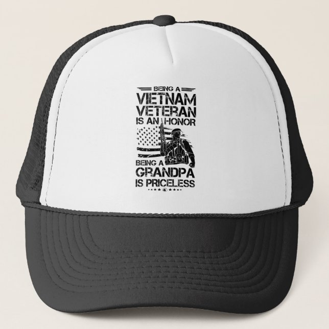 Ein Vietnamveteran zu sein ist ein Ehrengeschenk G Truckerkappe (Vorderseite)