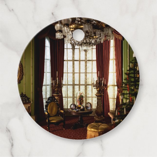 Ein Viktorianisches Weihnachten - Anpassbare Liebe Geschenkanhänger (Vorderseite)