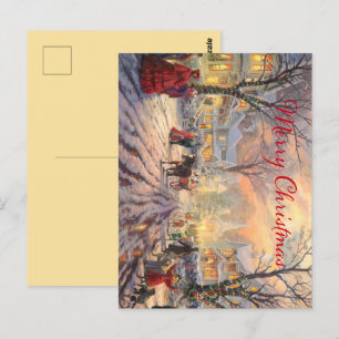 Ein viktorianisches Weihnachten Postkarte