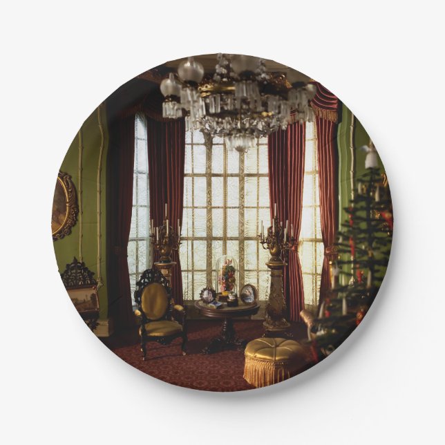 Ein Viktorianisches Weihnachtsfest - Papierplatte Pappteller (Vorderseite)