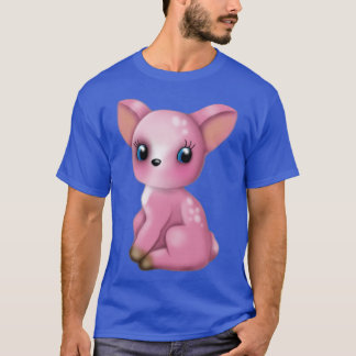 Ein Vintag rosa Hirsch T-Shirt
