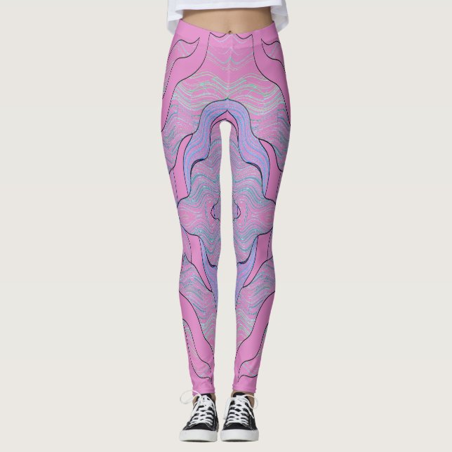Ein Vintag rosa Leggings "Ratti_Creative_Arts" (Vorderseite)
