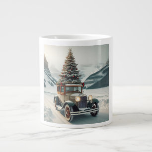 Ein vintage klassischer Weihnachtsbaum-Spezialbech Jumbo-Tasse