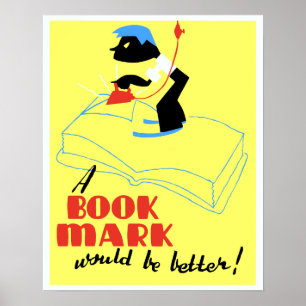 Ein Vintage-Lesezeichen wäre besser WPA Poster