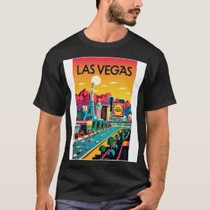 Ein Vintage Travel Poster von Las Vegas Nevada USA T-Shirt