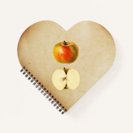 Ein Vintager Apfel und anderthalb Notizbuch