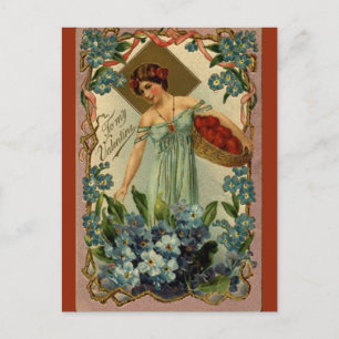 Ein Vintager Herzklopfen - Valentinstag Postkarte