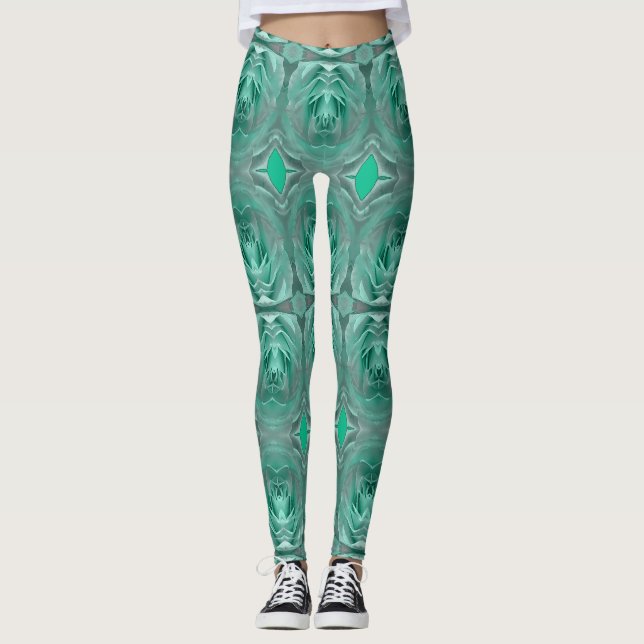 Ein Vintages Blumenmuster "Ratti_Creative_Arts" Le Leggings (Vorderseite)
