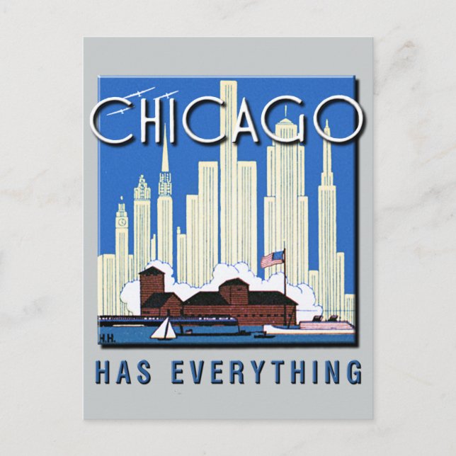 Ein Vintages Chicagoer Update Postkarte (Vorderseite)