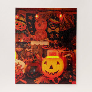Ein Vintages Halloween-Puzzlespiel Puzzle