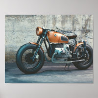 Ein Vintages Motorradposter