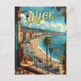 Ein Vintages Nizza, Frankreich Postkarte
