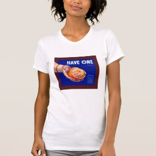 ein Vintages Orangenetikett T-Shirt