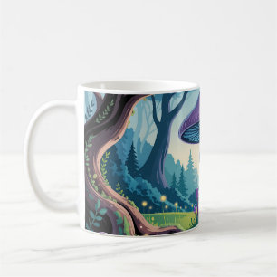 Ein violetter Pilz Kaffeetasse