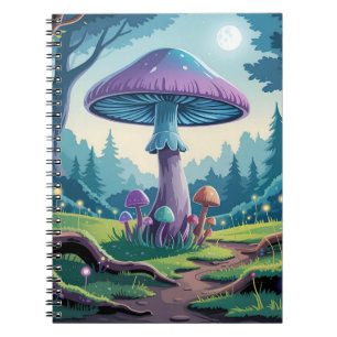 Ein violetter Pilz Notizblock