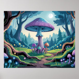 Ein violetter Pilz Poster