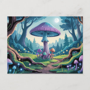 Ein violetter Pilz Postkarte