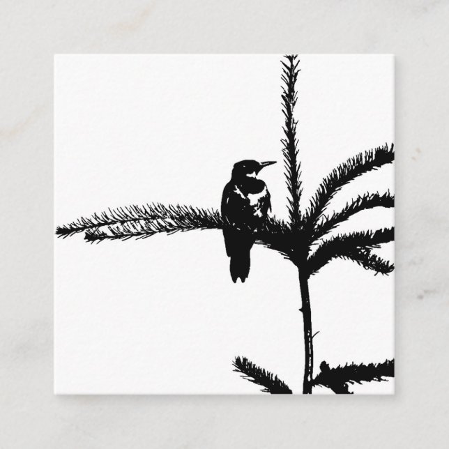 Ein Vogel auf dem Zweig Begleitkarte (Vorderseite)