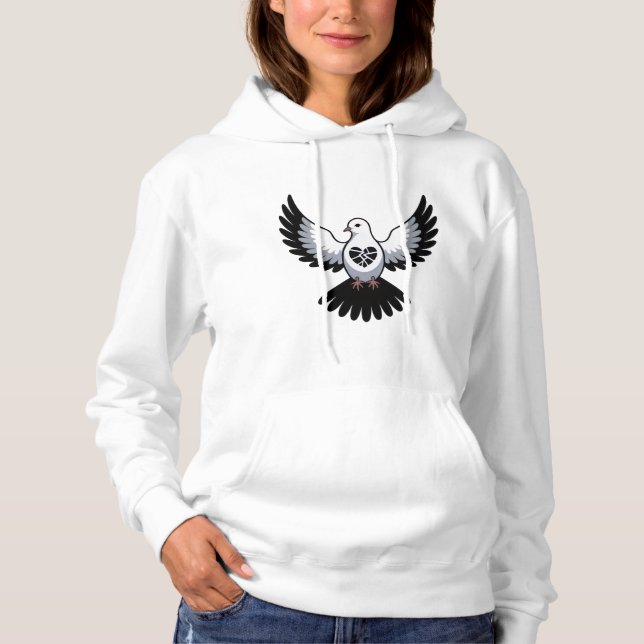 ein Vogel, dessen Flügel weit verbreitet sind, T - Hoodie (Vorderseite)