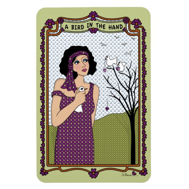 Ein Vogel im Hand_A_ Flex Magnet 4"x6" (Vertikal)