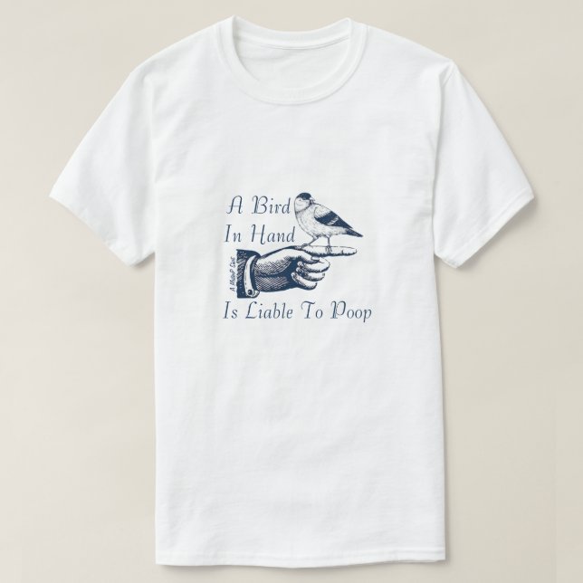 Ein Vogel in der Hand - ein MisterP-Shirt T-Shirt (Design vorne)