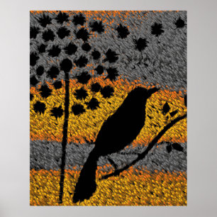 Ein Vogel unter den Feathers Poster