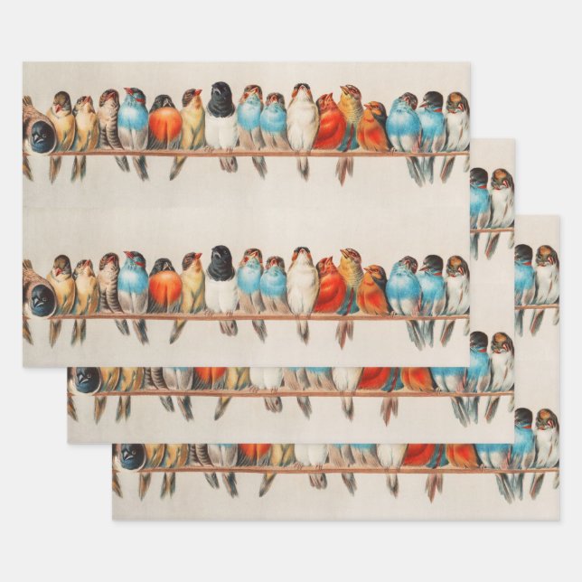 Ein Vogelpark, 1880 von Hector Giacomelli Geschenkpapier Set (Set)