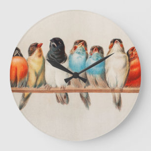 Ein Vogelpark, 1880 von Hector Giacomelli Große Wanduhr