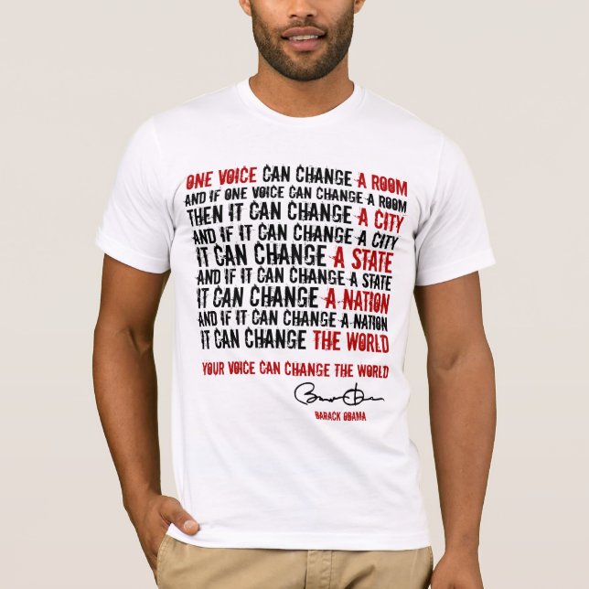 EIN VOICE-BARACK OBAMA nbckgrnd T-Shirt (Vorderseite)