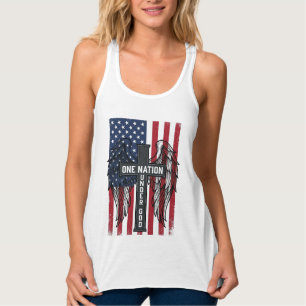Ein Volk unter Gott Patriotisches Kreuz Flügel Shi Tank Top