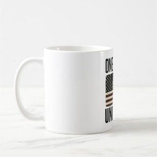 Ein Volk unter Gott patriotisches Kreuz Kaffeetasse