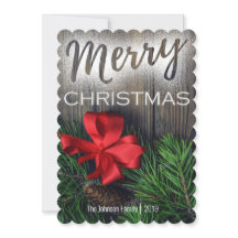 Ein vollblütiges Single Foto Frohe Weihnachtskarte