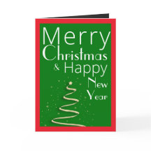 Ein vollblütiges Single Foto Frohe Weihnachtskarte